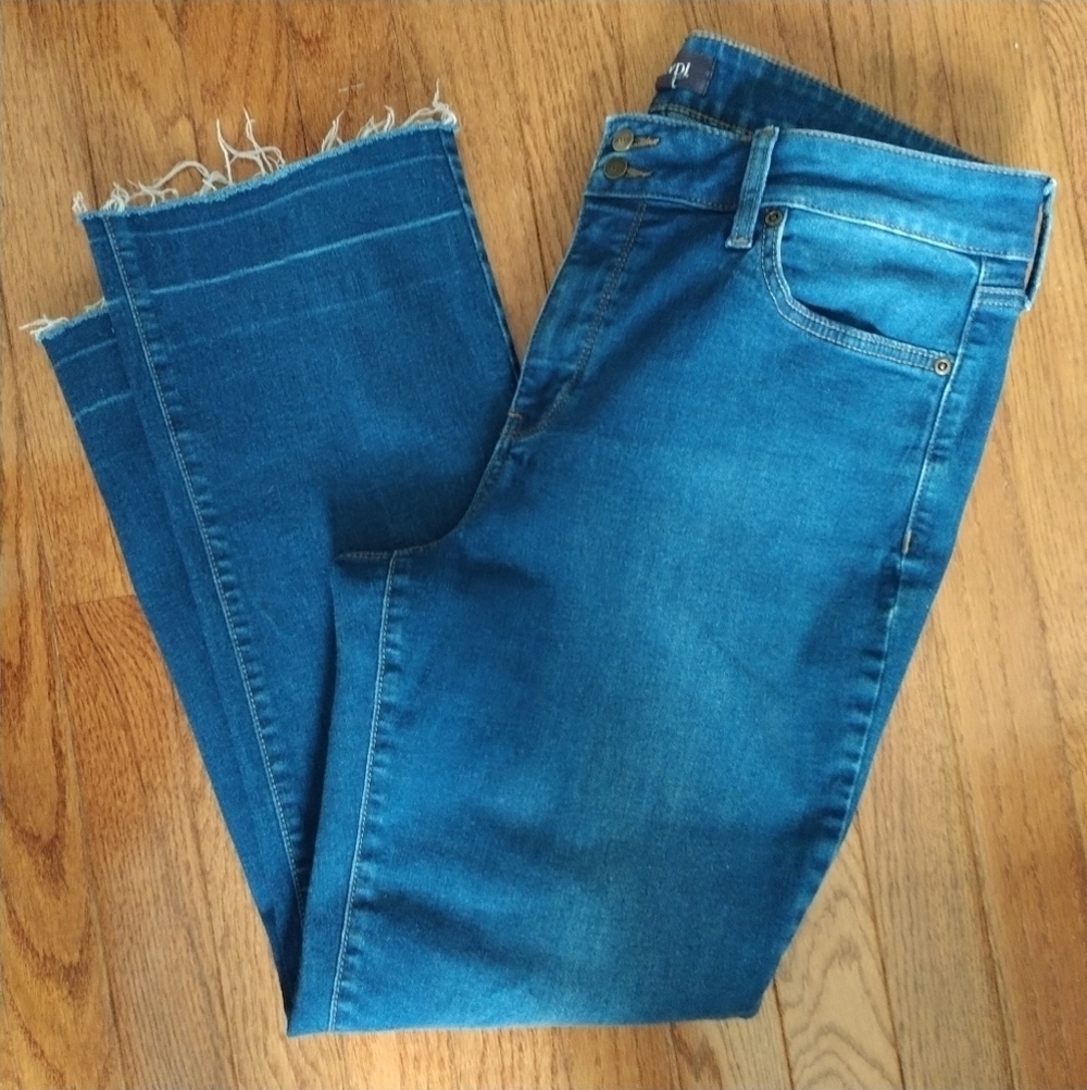 NYDJ Marilyn Straight Lift & Tuck Raw Hem Jeans 14P - Picture 5 of 13